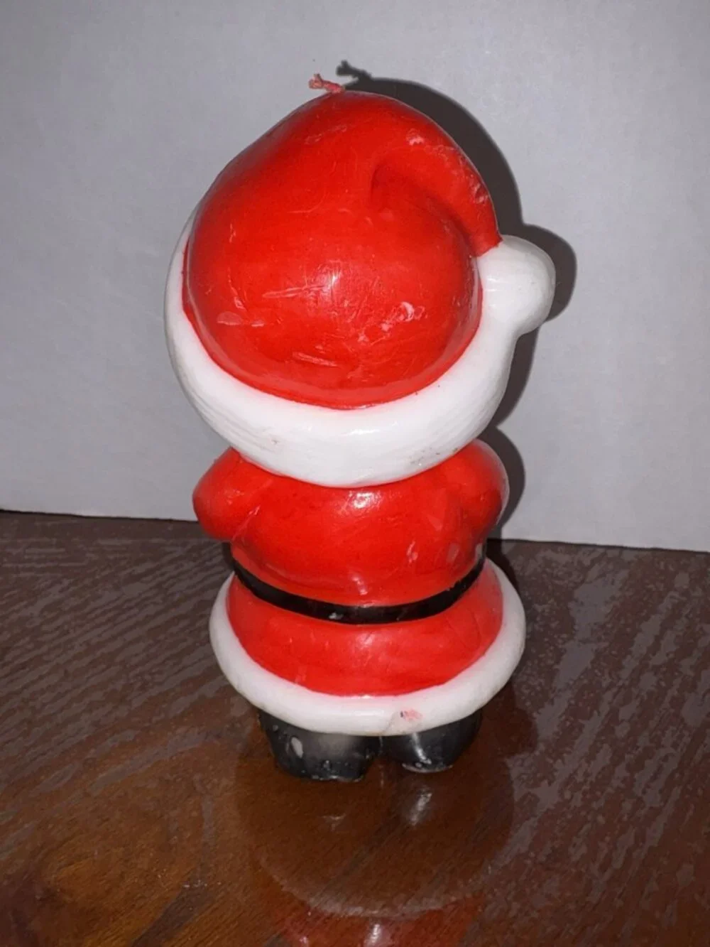 Vintage Santa Claus Christmas Candle Unlit Wax 7.5 Inches Tall
